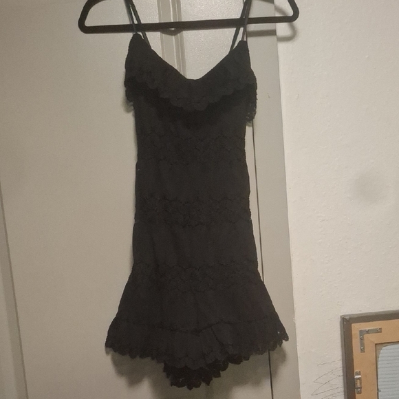 Black Lace Mini Dress - Picture 1 of 3